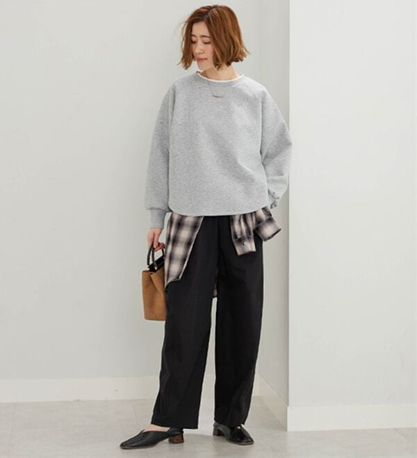 BELLUNA（ベルーナ）の「サラもち！快適ビンテージ調素材カーブパンツ（ワイドパンツ・ガウチョ）」｜詳細画像