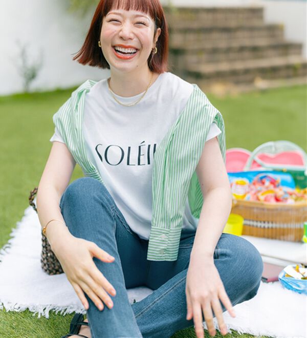 Viola e Viola（ヴィオラ エ ヴィオラ）の「のび心地すっきり楽ちんデニムチュニックパンツ（フルレングスパンツ）」｜詳細画像
