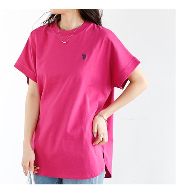 GeeRA（ジーラ）の「【新色追加】【ＵＳ．ＰＯＬＯ．ＡＳＳＮ】綿100％フレンチスリーブＴシャツ（Tシャツ）」｜詳細画像