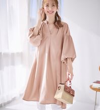 alotta（アロッタ）の「パフ袖とろみブラウスチュニックワンピース（チュニックワンピース）」