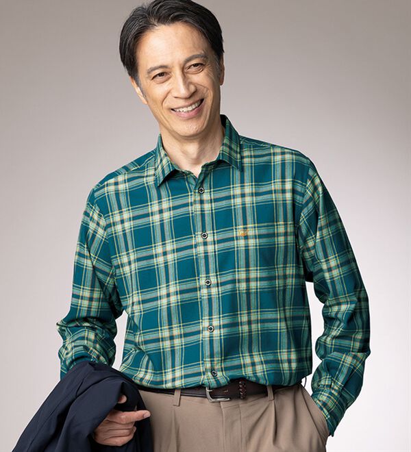 「＜ゴールデンベア＞ビエラチェックネルシャツ（メンズシャツ）」｜詳細画像