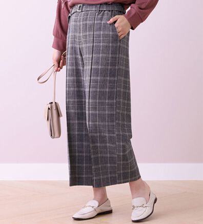 BELLUNA（ベルーナ）の「ストレッチ素材ワイドパンツ（ワイドパンツ・ガウチョ）」