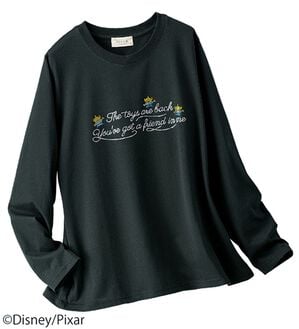 BELLUNA（ベルーナ）の「＜Ｄｉｓｎｅｙ＞ピクセルアート調ラインストーンロゴＴシャツ（Tシャツ）」｜ブラック