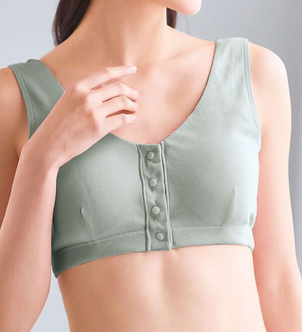 「【３色組】肌にやさしい綿１００％前開きブラ（ノンワイヤーブラ）」｜詳細画像