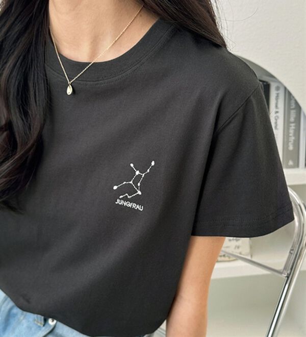 GeeRA（ジーラ）の「綿１００％アソート１ポイント刺しゅうＴシャツ（カットソー）」｜詳細画像