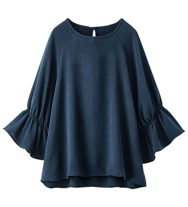 BELLUNA（ベルーナ）の「ドビー素材フリル袖ブラウス（ブラウス）」｜詳細画像