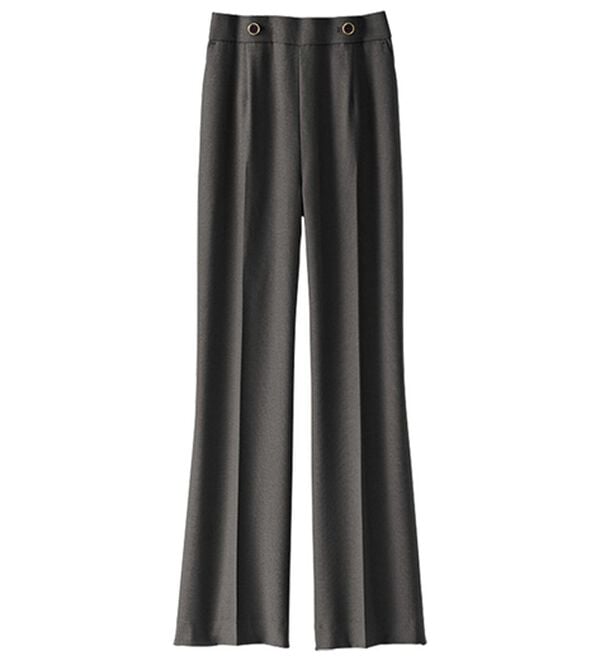 BELLUNA（ベルーナ）の「麻調ストレッチ素材美脚フレアーパンツ（フルレングスパンツ）」｜詳細画像