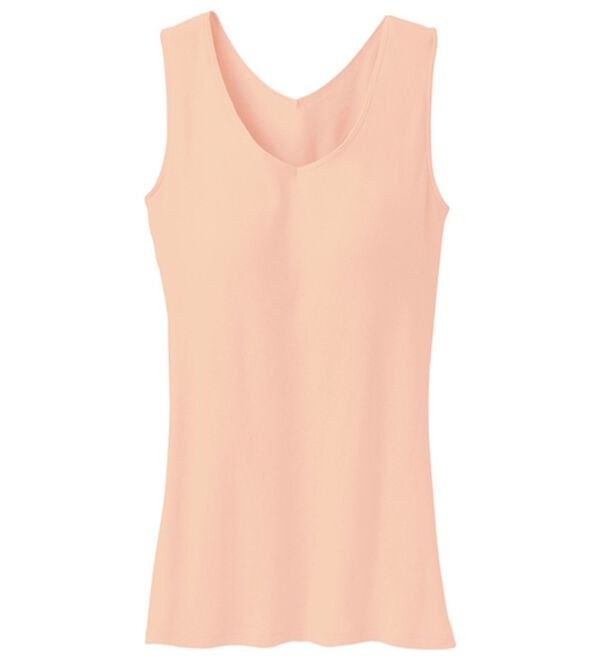 「ひんやり綿100％背中フリー　カップ付きインナー　【ＭＶＳ】（ブラトップ・カップ付きインナー）」｜詳細画像