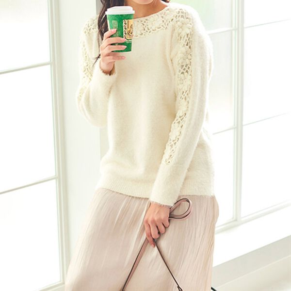 BELLUNA（ベルーナ）の「花が咲き誇るふんわりセーター（ニット・セーター）」｜詳細画像