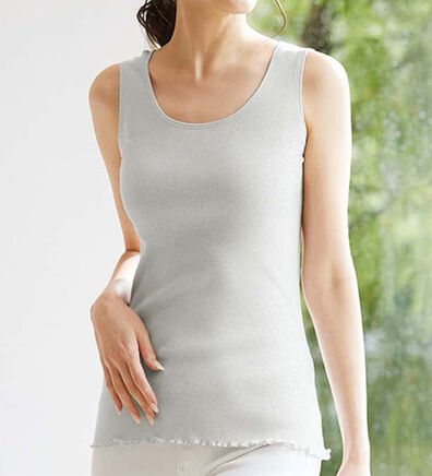 LAVIENNE（ラヴィエンヌ）の「綿１００％オーガニックコットンリブタンクトップ（肌着・インナーウェア）」