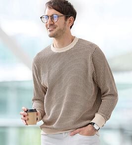 「＜コムルヴァン・オム＞セーター感覚の上品トレーナー（メンズトレーナー）」