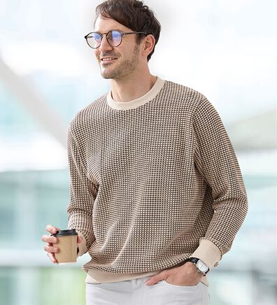 「＜コムルヴァン・オム＞セーター感覚の上品トレーナー（メンズトレーナー）」