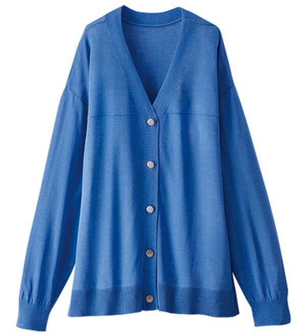 BELLUNA（ベルーナ）の「【快適Ｌａｂ．】シャリ冷！洗える多機能ニットカーディガン（ニットカーディガン）」｜詳細画像