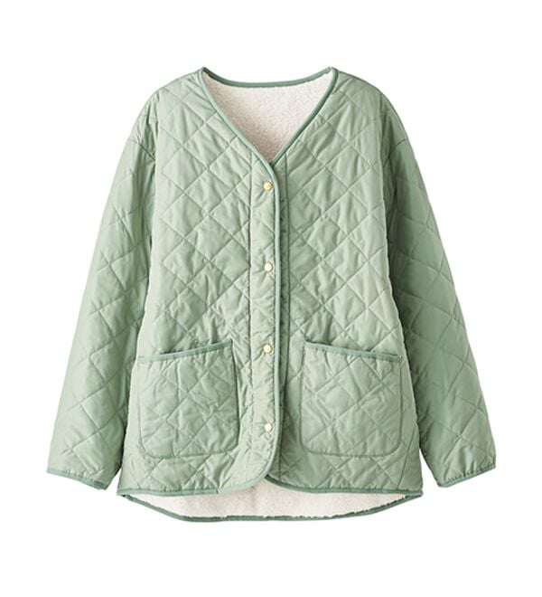 BELLUNA（ベルーナ）の「パイピング使い裏ボアキルトコート（ハーフコート）」｜詳細画像