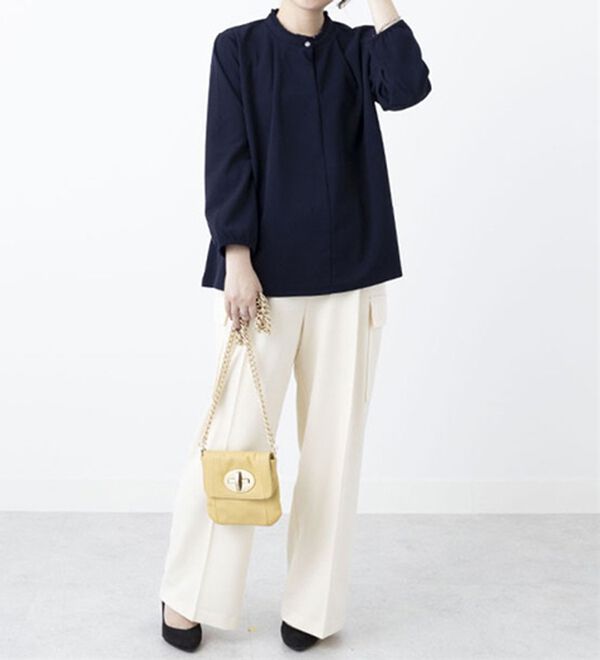 BELLUNA（ベルーナ）の「きれい見え素材ベイカーパンツ（フルレングスパンツ）」｜詳細画像