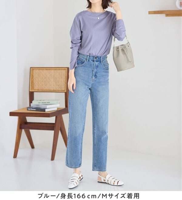 Viola e Viola（ヴィオラ エ ヴィオラ）の「柔らか綿１００％大人キレイTシャツ（カットソー）」｜詳細画像