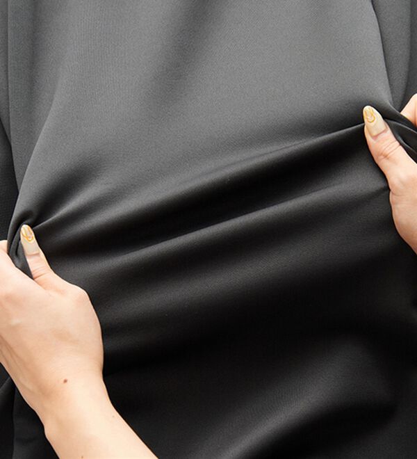 GeeRA（ジーラ）の「【再入荷】1枚で決まる！ハーフジップフレアワンピース（カットソーワンピース）」｜詳細画像