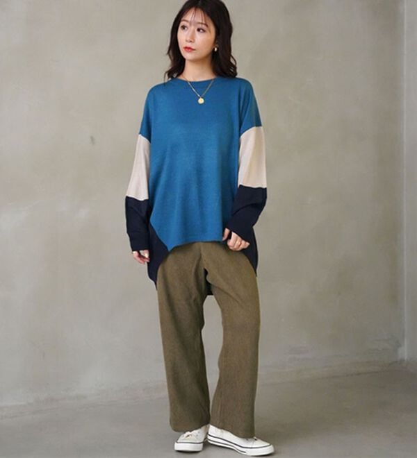 A HAPPY MARILYN（アハッピーマリリン）の「【選べる丈】裏フリースで家でも外でもあったか ふっくら コーデュロイ イージー ワイドパンツ（ワイドパンツ・ガウチョ）」｜詳細画像