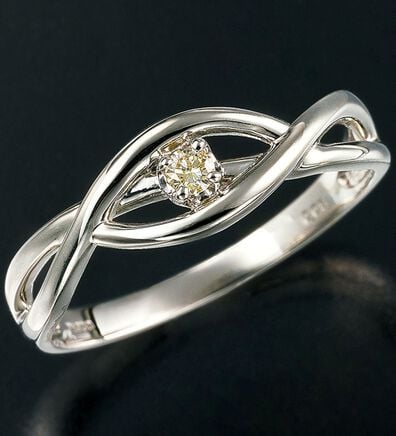 BELLUNA（ベルーナ）の「１粒ダイヤウェーブプラチナリング（リング）」