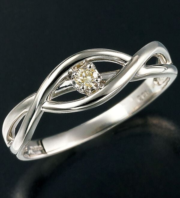 BELLUNA（ベルーナ）の「１粒ダイヤウェーブプラチナリング（リング）」｜詳細画像