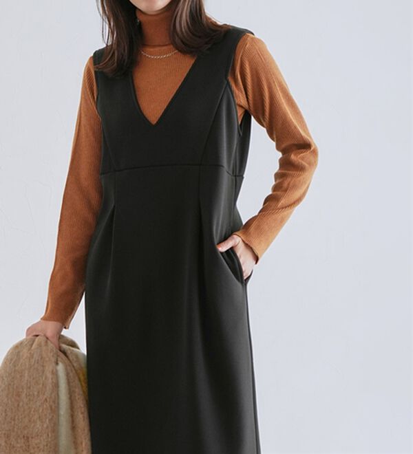 Pierrot（ピエロ）の「ペアスキンベロアジャンパースカート（ジャンパースカート）」｜詳細画像