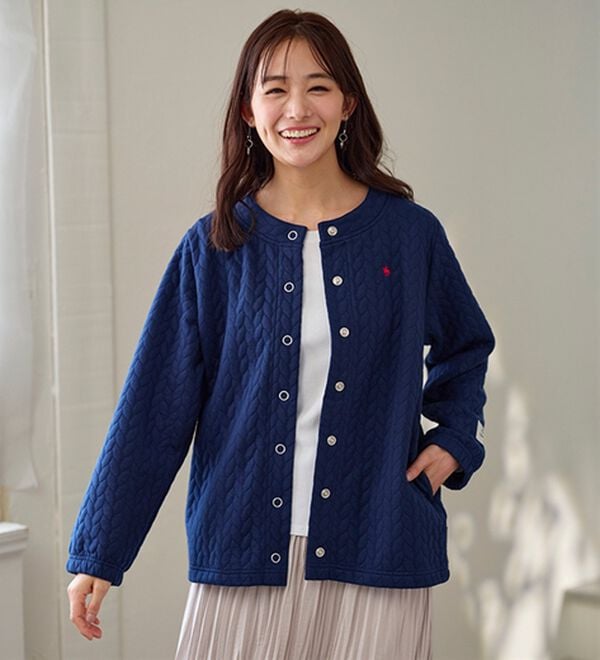 BELLUNA（ベルーナ）の「【ＰＯＬＯ　ＢＣＳ】ジャカード素材カーディガン（その他カーディガン）」｜詳細画像