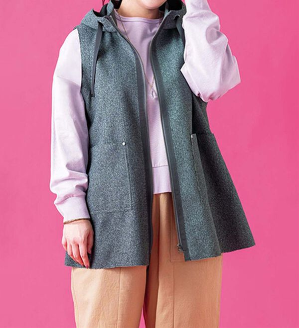 ルフラン（ルフラン）の「すっきり見え！柔らかストレッチベスト（ベスト）」｜詳細画像