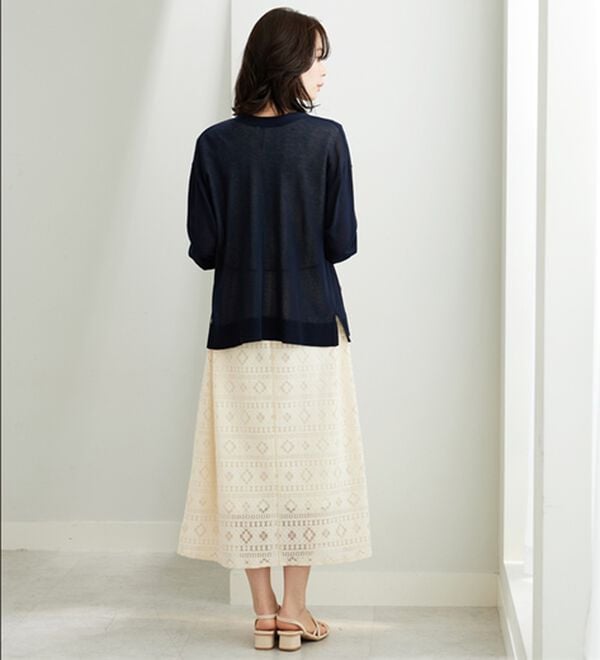 BELLUNA（ベルーナ）の「【快適Ｌａｂ．】シャリ冷！洗える多機能ニットカーディガン（ニットカーディガン）」｜詳細画像