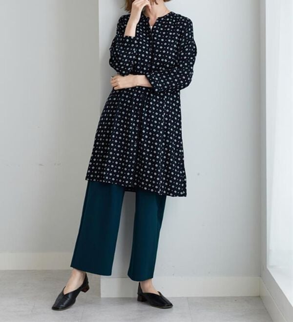 BELLUNA（ベルーナ）の「【接触冷感】レーヨン素材ウエストタック使いワンピース（その他ワンピース）」｜詳細画像
