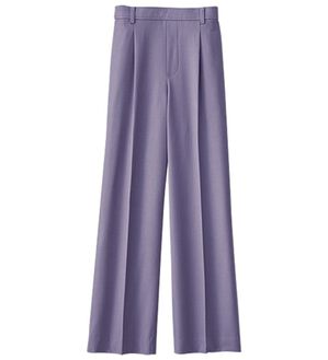 BELLUNA（ベルーナ）の「サラリ美脚見え！タック使いワイドパンツ（ワイドパンツ・ガウチョ）」｜ラベンダーグレー