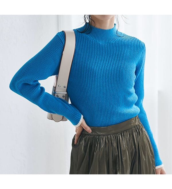 RANAN（ラナン）の「もちもちリブパイピングハイネックニット（ニット・セーター）」｜詳細画像