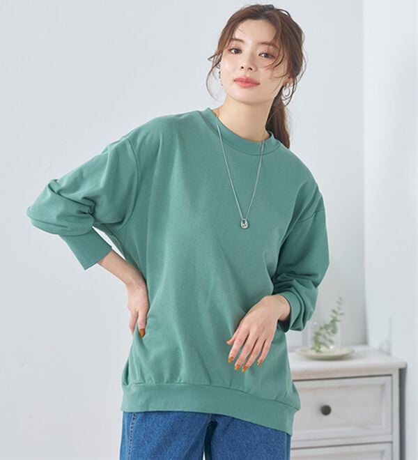 BELLUNA（ベルーナ）の「長めのリブが差をつける！全隠しトレーナー（トレーナー・スウェット）」｜詳細画像