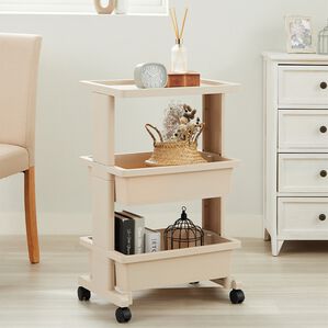 iellio（イエリオ）の「【８日間限定価格】日本製リセ　テーブルワゴン３段＜キッチンワゴン・バスケットトローリー・ラック＞（リビング用品）」｜詳細画像