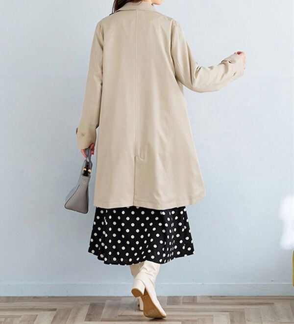 BELLUNA（ベルーナ）の「花粉対策！ライナー付ステンカラーコート（ロングコート）」｜詳細画像