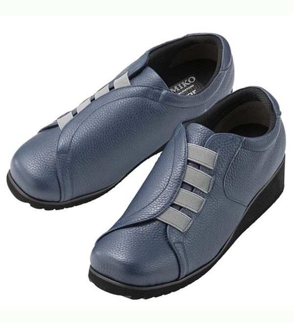 ルフラン（ルフラン）の「ラックウォーク　厚底レザースリッポン（スリッポン）」｜ネイビー