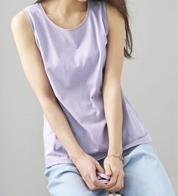 BELLUNA（ベルーナ）の「ヒンヤリ綿１００％大人顔タンクトップ（タンクトップ・キャミソール）」｜詳細画像