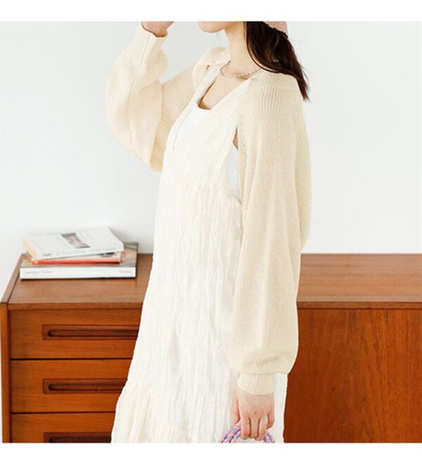 GeeRA（ジーラ）の「畦編ショートボレロカーディガン（その他カーディガン）」｜詳細画像