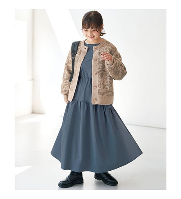 BELLUNA（ベルーナ）の「ウエストギャザーゆったりワンピース（その他ワンピース）」｜詳細画像