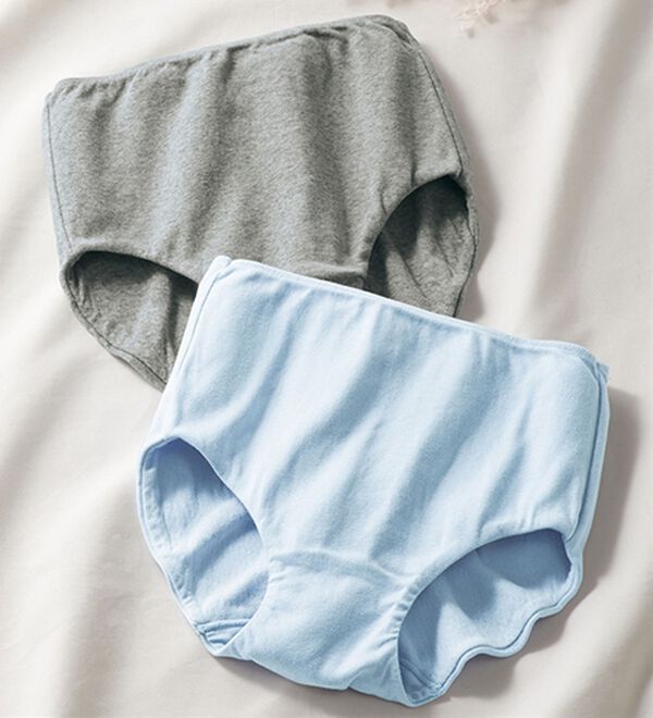 LAVIENNE（ラヴィエンヌ）の「綿１００％ガーゼ調二重仕立てショーツ（ショーツ）」｜詳細画像