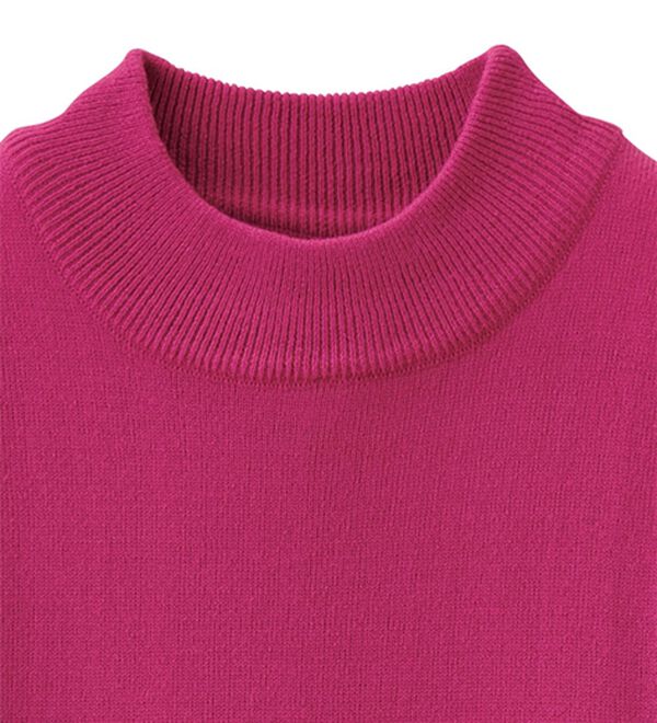 RANAN（ラナン）の「カシミヤタッチニットチュニックワンピース（チュニック）」｜詳細画像