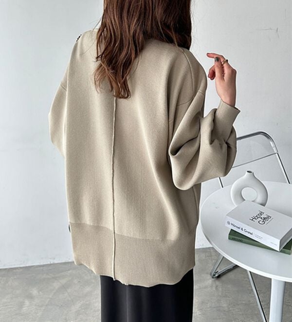 GeeRA（ジーラ）の「ハーフジップニットプルオーバー（ニット・セーター）」｜詳細画像