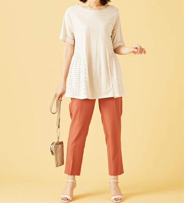 BELLUNA（ベルーナ）の「ヒンヤリ！サイドレース切替チュニック（チュニック）」｜詳細画像