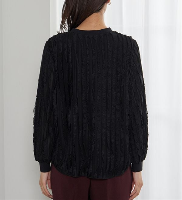 BELLUNA（ベルーナ）の「フリルジャカード素材プルオーバー（カットソー）」｜詳細画像