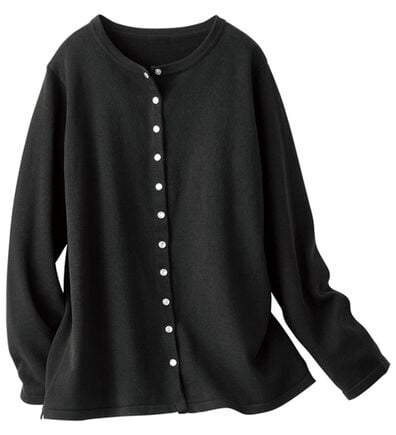 BELLUNA（ベルーナ）の「《ＨｕｇＲｅａｍコットン》ドットボタンニットカーディガン（ニットカーディガン）」