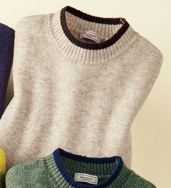 ルフラン（ルフラン）の「肌心地やわらか＊カラフルニット（ニット・セーター）」｜ベージュ