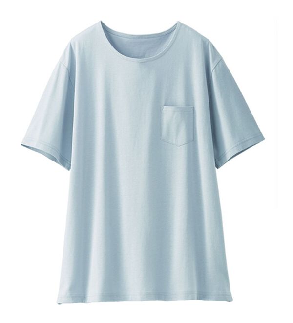 BELLUNA（ベルーナ）の「【ポケット付】綿１００％抗菌防臭汗ジミ対策プルオーバー（Tシャツ）」｜詳細画像