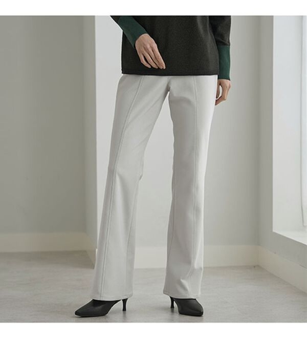 BELLUNA（ベルーナ）の「すっきり伸びる！ハイテンション美脚パンツ　ブーツカット（フルレングスパンツ）」｜詳細画像