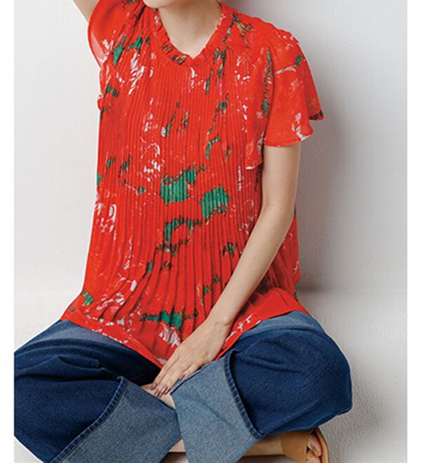 RANAN（ラナン）の「【ａｂｌｅ　ａｒｔ】フリル衿プリーツ使い（ブラウス）」｜詳細画像