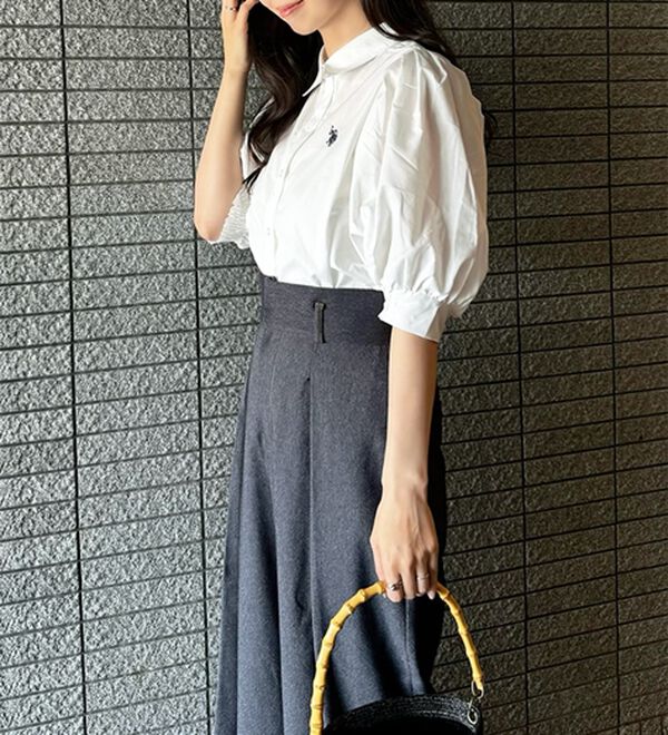 GeeRA（ジーラ）の「【Ｕ．Ｓ．　ＰＯＬＯ　ＡＳＳＮ．】ボリューム袖シャツブラウス（ブラウス）」｜詳細画像