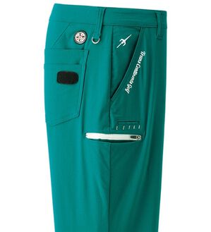 「＜トランスコンチネンツゴルフ＞ポケット便利なストレッチゴルフパンツ（メンズフルレングスパンツ）」｜グリーン